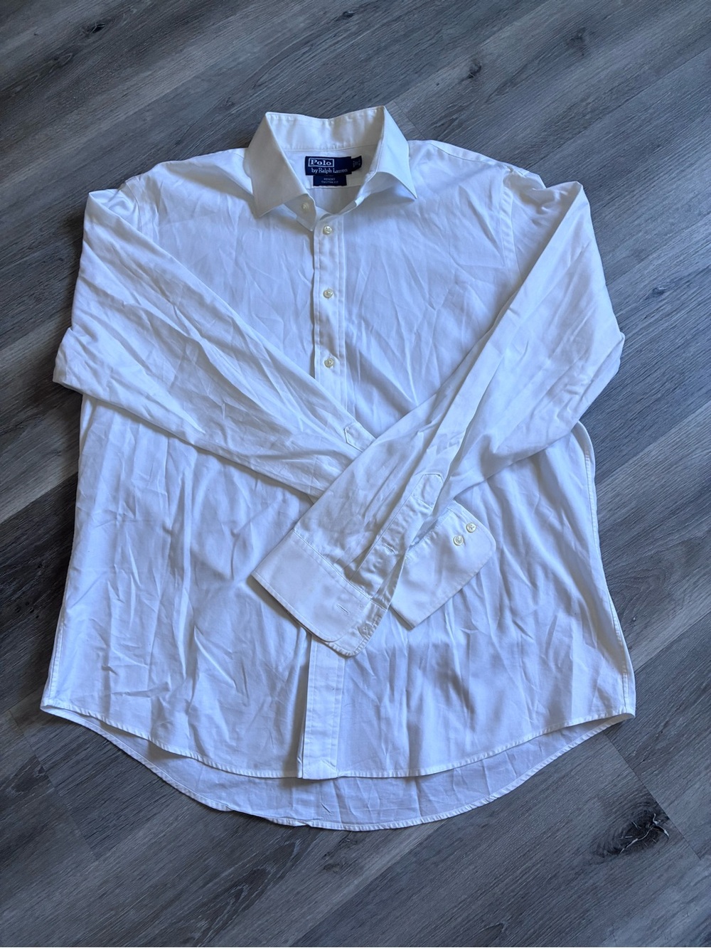 Ralph Lauren Men's White Button-Front Dress Shirt